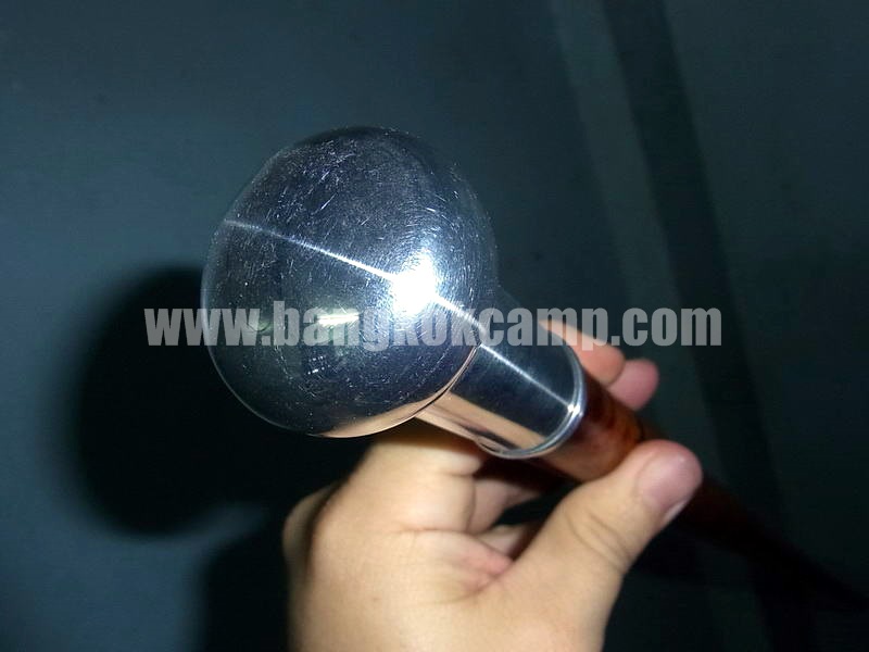 ไม้หายาก... ไม้ตะพด(ไม้ปุ่มประดู่, ปมประดู่) ลายสวยมาก หัว+ท้ายไททาเนียม หัวทรงลูกจันทร์