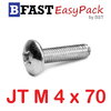 สกรูสแตนเลส SUS JT M4 x 70 (4 ตัว/ถุง)