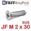 สกรูสแตนเลส SUS JF M2 x 30 (10 ตัว/ถุง)