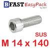 สกรูหัวจมสแตนเลส SUS M14 x 140 (1 ตัว/ถุง)