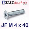 สกรูมิลสี่แฉก JF M 4 x 40 (20 ตัว/ถุง)