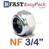 หัวน็อตล็อค NF 3/4" -16 (3 ตัว/ถุง)