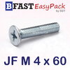 สกรูมิลสี่แฉก JF M 4 x 60 (20 ตัว/ถุง)