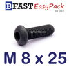สกรูจมกลมดำ M 8 x 25 (4 ตัว/ถุง)