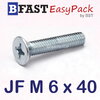สกรูมิลสี่แฉก JF M 6 x 40 (15 ตัว/ถุง)