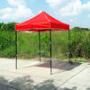 เต็นท์พับได้ สีแดง ขนาด 2m x 2m พร้อมพลาสติกใส 3 ด้าน