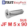 สกรูสแตนเลส SUS JF M5 x 90 (2 ตัว/ถุง)