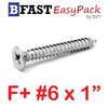 สกรูเกลียวสแตนเลส F+ SUS # 6 x 1" (20 ตัว/ถุง)