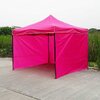 เต็นท์พับได้ สีชมพู ขนาด 3m x 3m พร้อมผ้าข้าง 300D 3 ด้าน