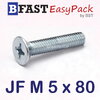 สกรูมิลสี่แฉก JF M 5 x 80 (12 ตัว/ถุง)