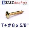สกรูเกลียวเหล็ก T+ # 8 x 5/8" (30 ตัว/ถุง)