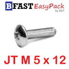 สกรูสแตนเลส SUS JT M5 x 12 (15 ตัว/ถุง)