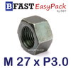 หัวน็อตมิลดำ M27 x P3.0 ขอบ 41 mm. หนา 22 mm. (1 ตัว)