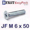 สกรูมิลสี่แฉก JF M 6 x 50 (12 ตัว/ถุง)