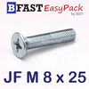 สกรูมิลสี่แฉก JF M 8 x 25 (10 ตัว/ถุง)