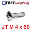 สกรูสแตนเลส SUS JT M4 x 60 (5 ตัว/ถุง)