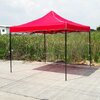 เต็นท์พับได้ สีแดง ขนาด 3m x 3m พร้อมพลาสติกใส 1 ด้าน
