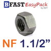 หัวน็อต NF 1.1/2"-12 ขอบ 57 mm. หนา 33 mm. (1 ตัว)