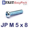 สกรูมิลสี่แฉก JP M 5 x 8 (20 ตัว/ถุง)