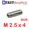 สกรูตัวหนอนสแตนเลส SUS M2.5 x 4 (5 ตัว/ถุง)