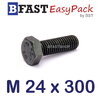 สกรูมิลดำ M24 x 300 *เกลียวครึ่ง*