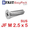 สกรูสแตนเลส SUS JF M2.5 x 5 (10 ตัว/ถุง)