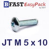 สกรูมิลสี่แฉก หัวร่ม JT M 5 x 10 (20 ตัว/ถุง)