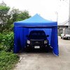 เต็นท์พับได้ สีน้ำเงิน ขนาด 3m x 6m พร้อมผ้าข้าง 300D 3 ด้าน