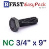 สกรู NC 3/4" x 9" *เกลียวครึ่ง*