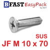 สกรูสแตนเลส SUS JF M10 x 70 (1 ตัว/ถุง)