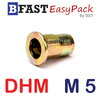 รีเวทนัท หัวแบนคอเหลี่ยม DHM M5 (4 ตัว/ถุง)