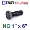 สกรู NC 1" x 6" *เกลียวครึ่ง*