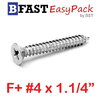 สกรูเกลียวสแตนเลส F+ SUS # 4 x 1.1/4" (20 ตัว/ถุง)