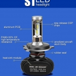 หลอด ไฟหน้า LED ขั้วหลอด H4 รุ่น S-1 ชิป เกาหลี CSP 4000LM ต่อหลอด แสงสีขาว จำนวน 1 คู ประกัน 3 เดือน