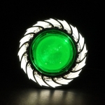 LEDโปรเจคเตอร์ไฟหน้ารถมอเตอร์ไซค์18Wทรงใบพัดสีเขียวขาว