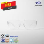 แว่นตานิรภัย รุ่น R68 (กันฝ้า 100%) เลนส์ใส