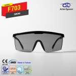 แว่นตานิรภัย รุ่น F703 (กันฝ้า 100%) เลนส์ดำ