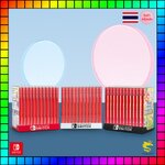 ที่วางแผ่น Nintendo Switch วางได้ 12 แผ่น มี 3 สี