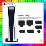 ชุดยางกันฝุ่นพอร์ทเครื่อง PS5 รุ่นแรก (7 ชิ้น) Anti Dust Cover for PS5