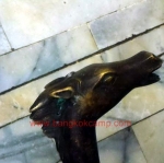 ไม้เท้าทองเหลือง หัวม้า ซ่อนมีด