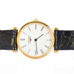 Longines La Grande Classique เลขโรมัน หน้าขาว สายหนัง