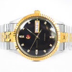 Rado Voyager Automatic Day-Date สองกษัตริย์ ขอบหยัก หลักพลอย หน้าดำ