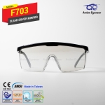 แว่นตานิรภัย รุ่น F703 (กันฝ้า 100%) เลนส์ใสปรอท