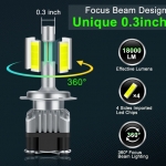 LEDขั้วหลอด H11 เกรดเอ 360 องศา ความสว่าง 9000 LM ต่อหลอด แสงสีขาว สำหรับโปรเจคเตอร์ แสงดีมาก จำนวน 1 คู่