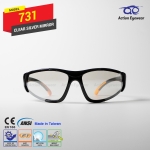 แว่นตานิรภัย รุ่น 731 (กันฝ้า 100%) เลนส์ใสปรอท