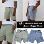 US Athletic Dual Tone Bonded Jogger Shorts