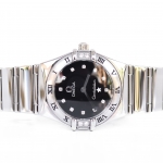 Omega Constellation My Choice Mini lady หน้าดำ ฝังเพชร (Sold)