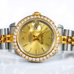 Rolex Date-just Ladysize 2tone ขอบเพชร(Sold)