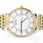 Mido Dorada Quartz สองกษัตริย์ หน้าขาว หลักโรมัน