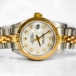 Rolex Date-just Ladysize 2tone Series 6 เบ้าใหญ่ หลักเพชร